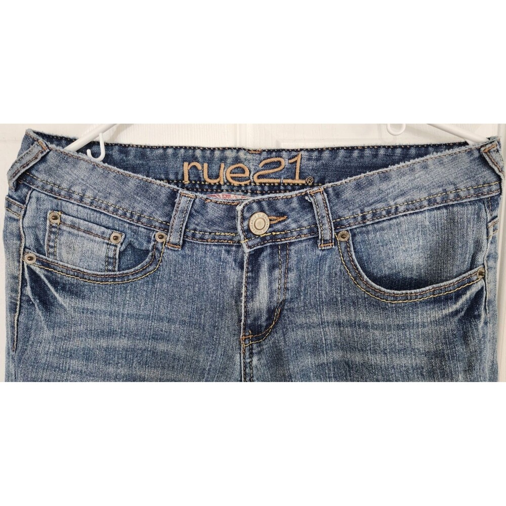 Rue 21 Flare Jeans Y2k 2000s Jeans Size 3/4 Women's Low Rise Medium Wash